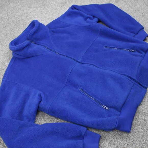 REI Sweater Jacket Women 16 Blue Fleece Polyester Zip Pockets Full Zip Coat - Picture 6 of 13
